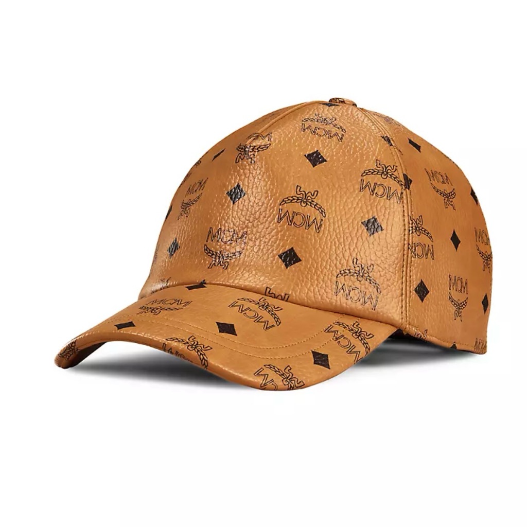 Visetos Monogram Leather Baseball Cap